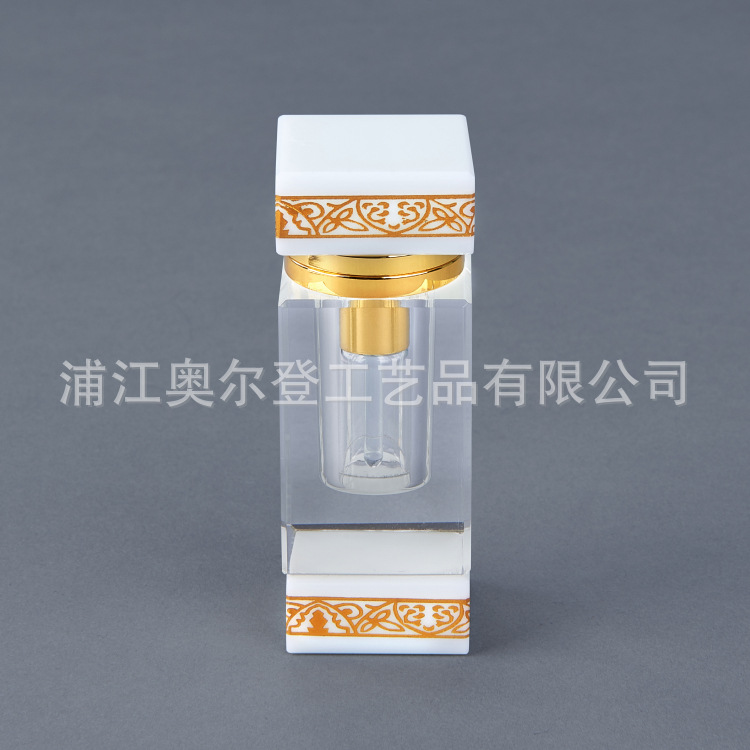 K9黑色四方水晶精油香水瓶3ml 迷你水晶q版香水瓶中东男士香水瓶详情图5