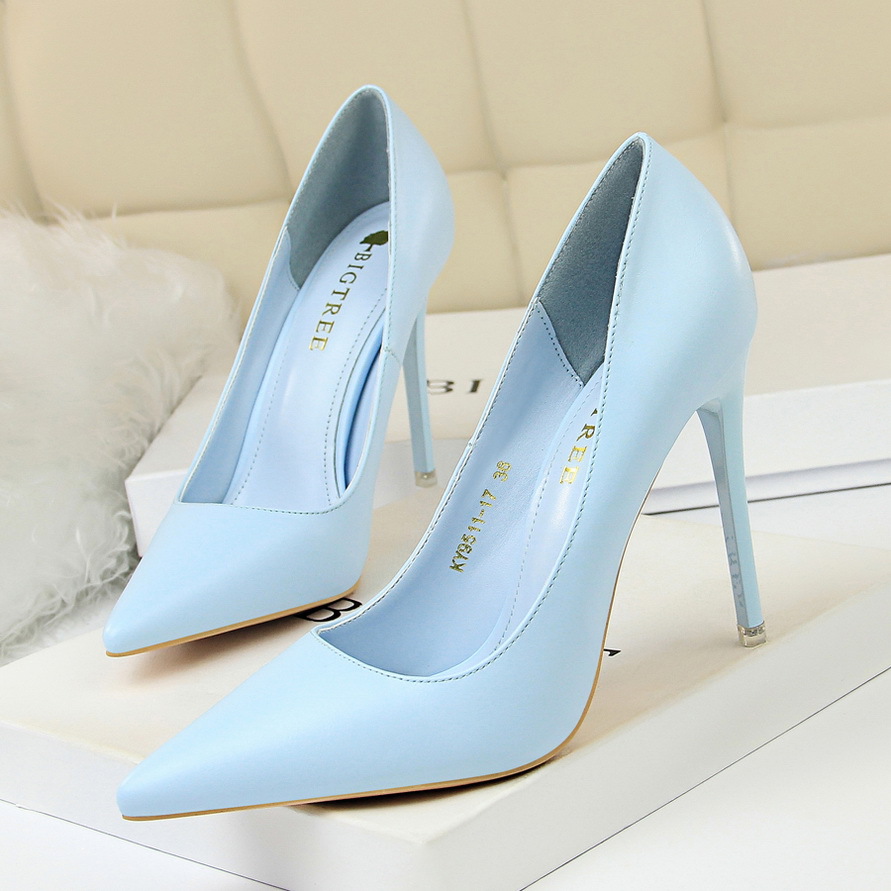 9511-17 Korean Version Of Fashion Simple Women's Shoes Are Thin High-heeled Shoes Stiletto High-heeled Shallow Mouth Pointed Sexy Shoes