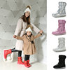 Nine -colored Snowflake New Winter Winter Parent -Child Shoes Children's Shoes Children's Shoes Snow Boots Female Wool Warm Internal Approval