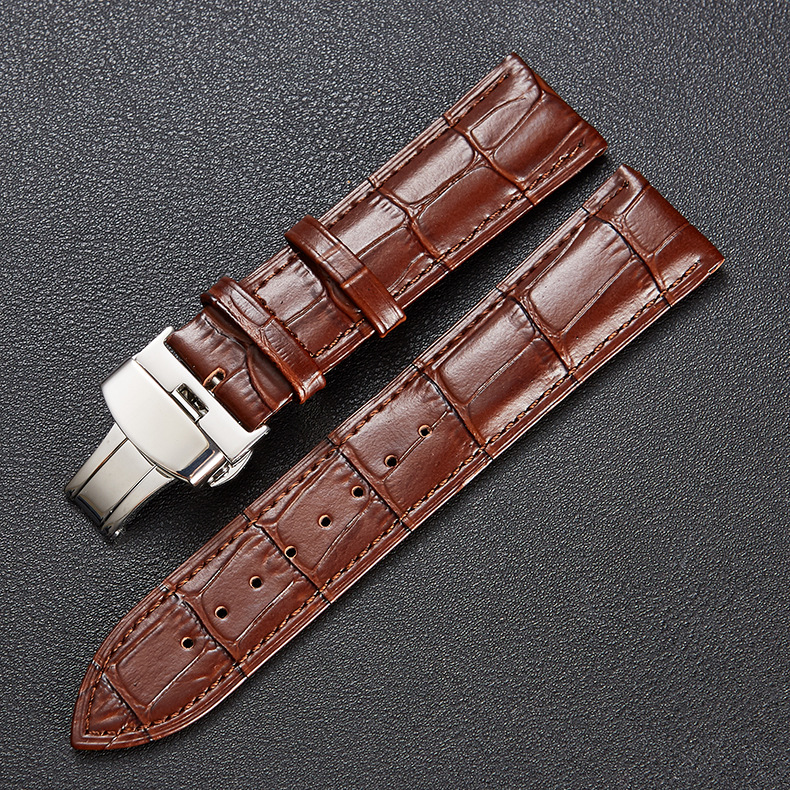 GETALIA/格塔里雅表带 真皮表带 蝴蝶扣表带手表带牛皮通用