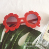 Brand universal children's glasses flower-shaped solar-powered, cute sunglasses girl's, wide color palette