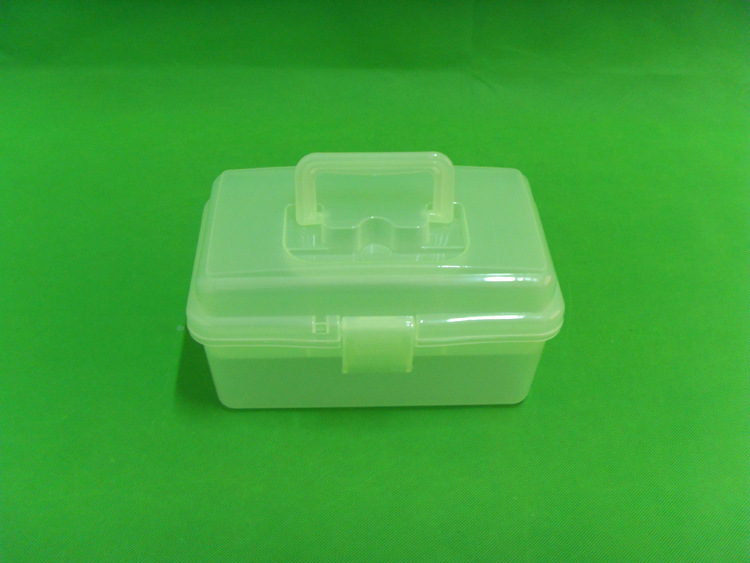 厂家直销10寸透明塑料两层收纳盒G561首饰化妆箱美甲工具箱