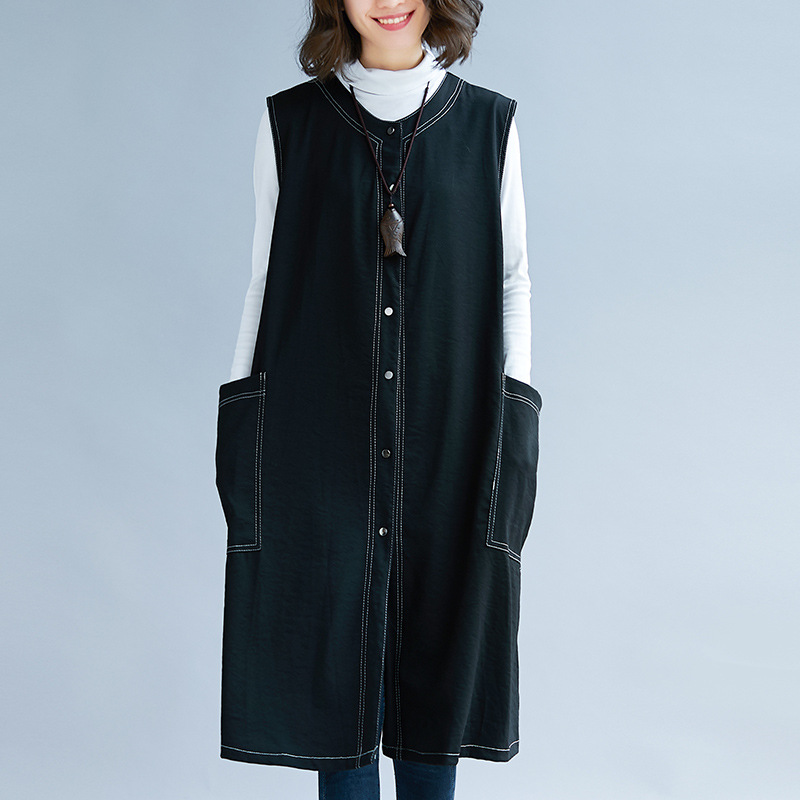 Gilet femme en Coton et lin - Ref 3317825 Image 3