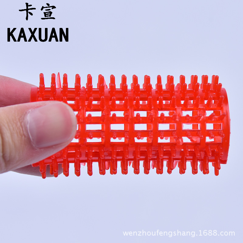 卡宣發卷 毛刺發卷 帶齒卷發桶 塑料卷發器 家用發卷 梨花燙卷