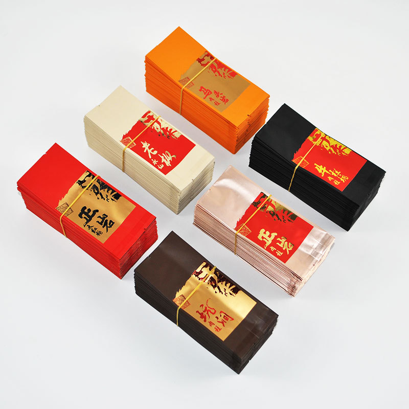 一泡岩茶烫金加厚纯铝马头岩肉桂小泡袋水仙一次性茶叶包装袋定制