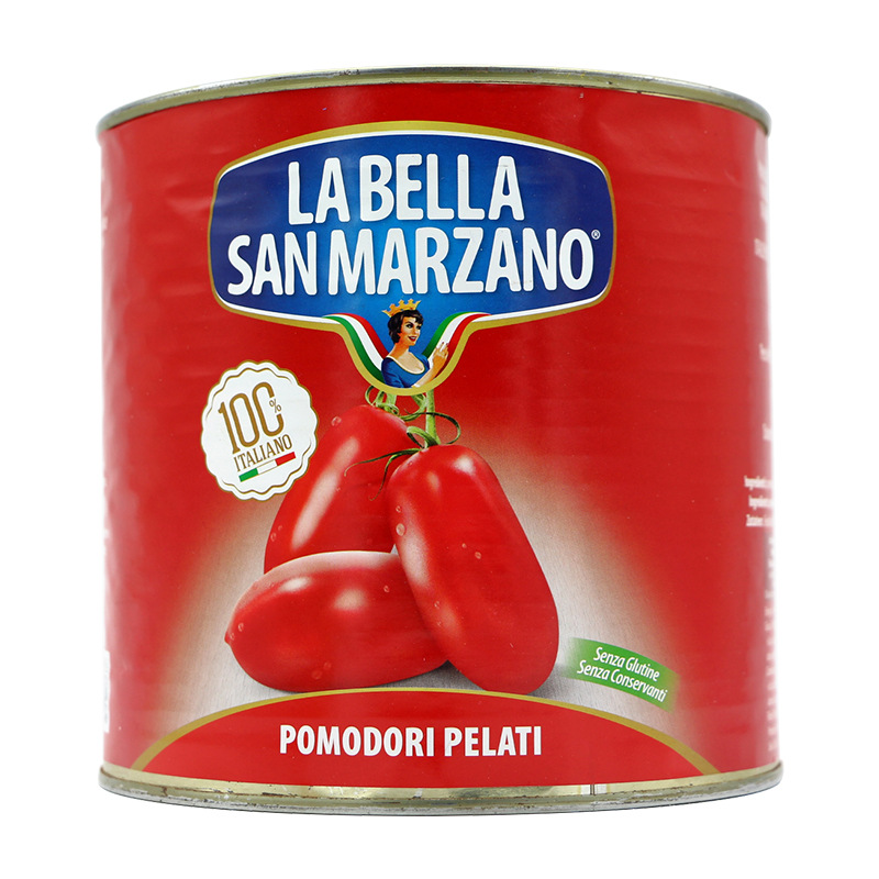 意大利进口大桶餐饮装西餐原材料圣马扎诺去皮整番茄罐头2.5kg