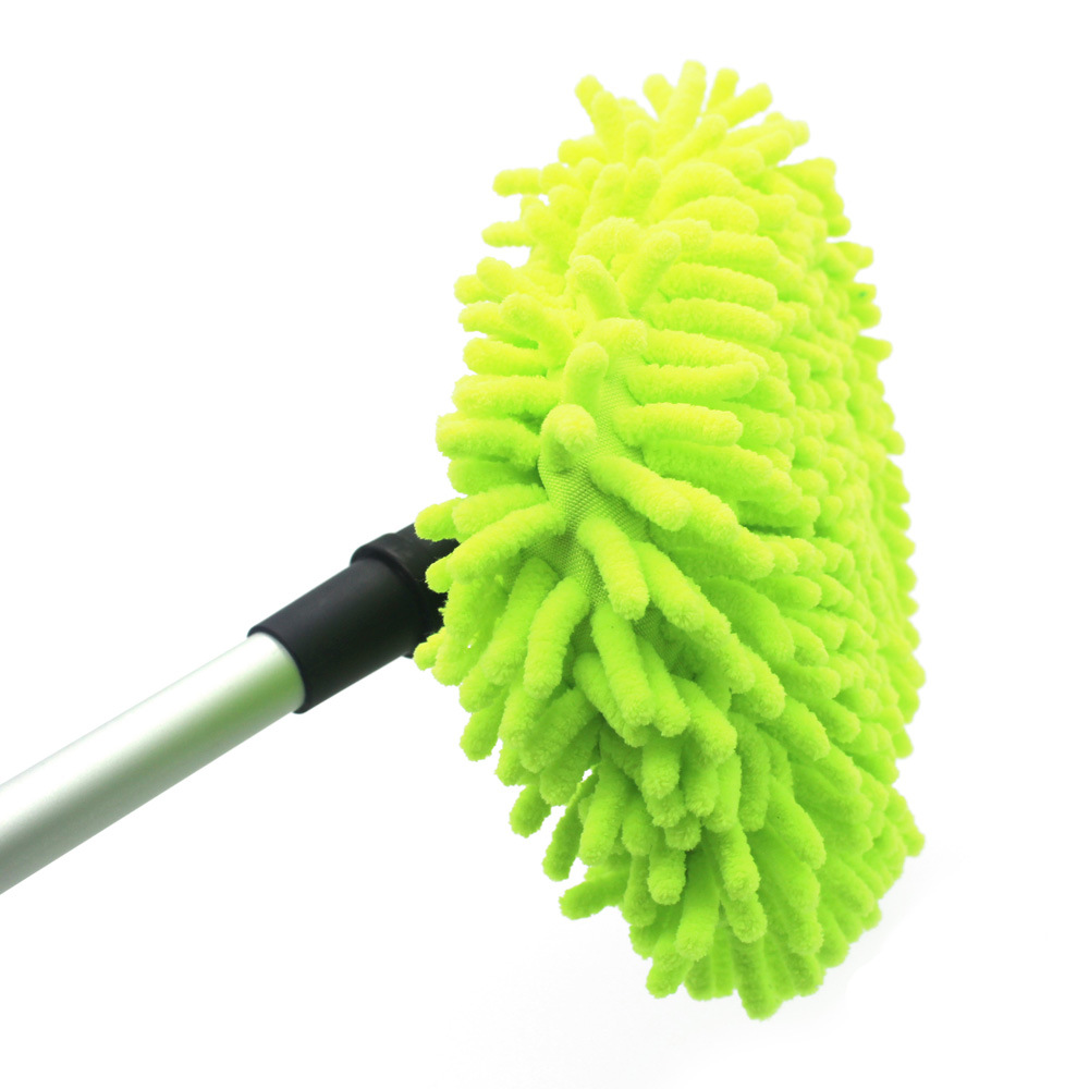 Retractable rotatable chenille car wash mop microfiber retractable flip dust duster