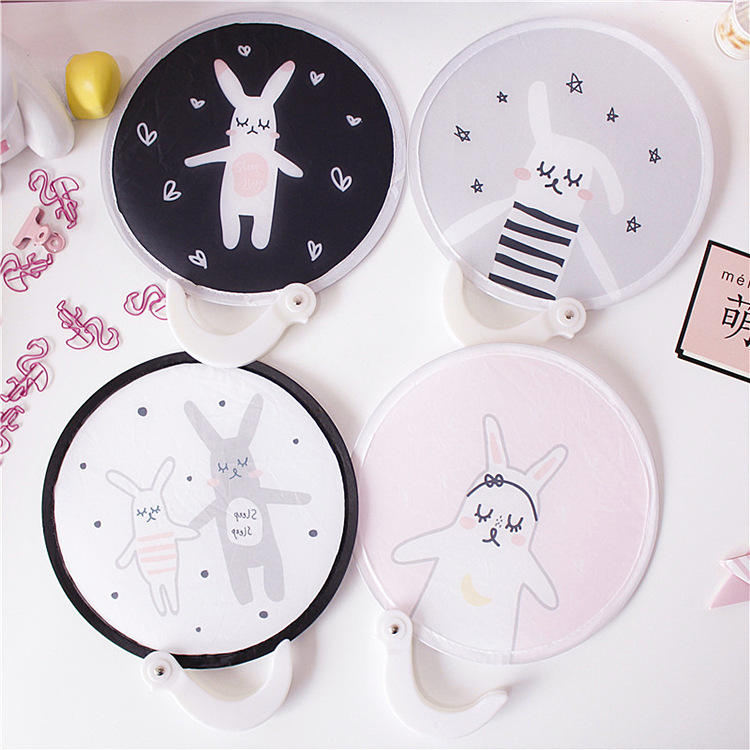 産地貨源折疊飛盤卡通動漫廣告宣傳飛盤扇定制兒童折疊扇