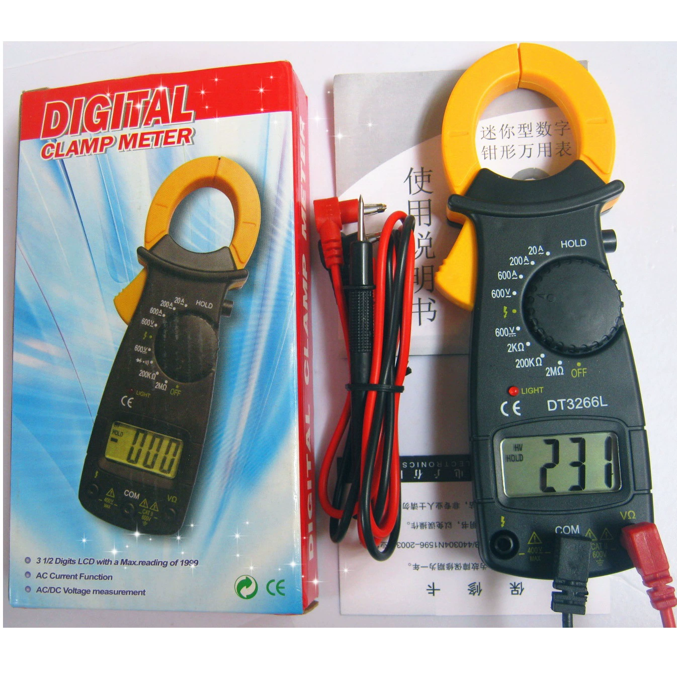 Поставка портативных многофункциональных цифровых токоизмерительных клещей DT 3266F