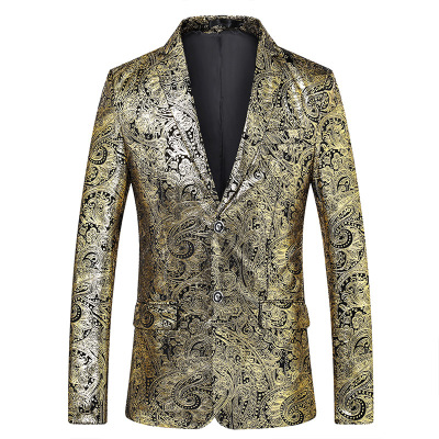 new pattern man leisure time suit Gilding man 's suit Self cultivation jacket Nightclub handsome coat Trend Large