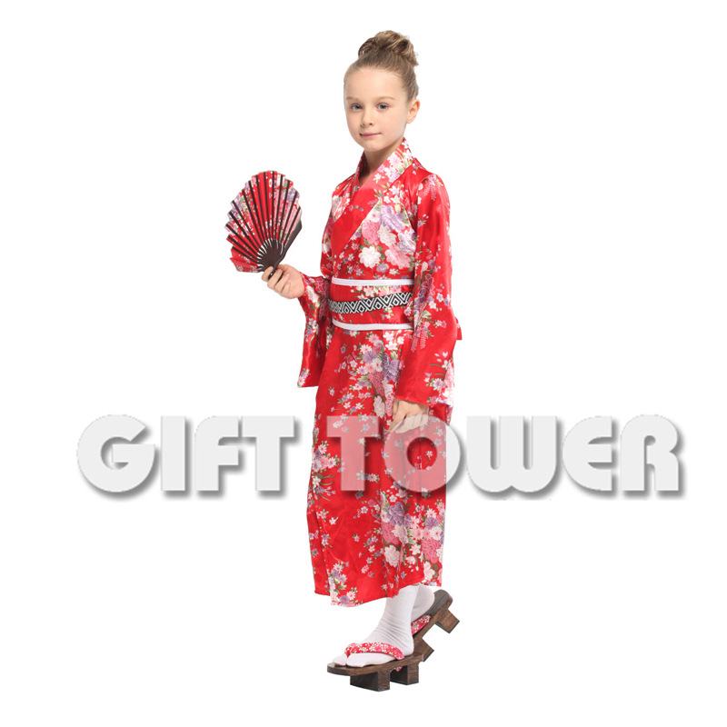 Hwan-woo's stage performance costume, Japanese traditional costume G-0350, elegant little girl kimono, role-playing costume kimono detail image 2