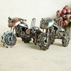Handmade Chain Beach Snow Trike Model Iron Metal Ornament Wheels Can Rotate Two-Color M61AC
