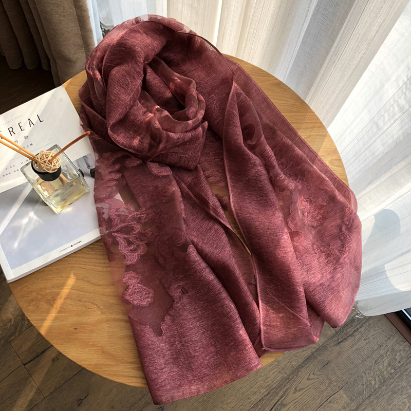 Women'S Gender Elegant Style Women's Elegant Solid Color Satin Silk Scarves