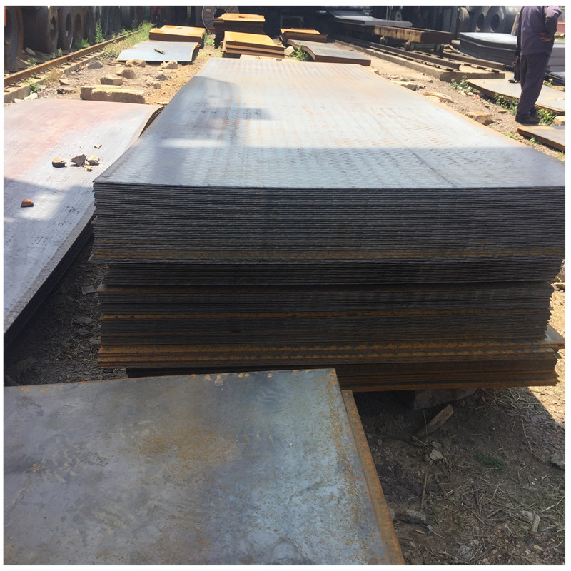 泰安直发 防滑花纹钢板 H-Q235B扁豆型花纹板 楼梯踏板用花纹板