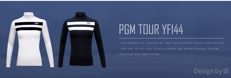 Bộ quần áo golf nữ PGM dài tay mặc trong mùa thu đông — Áo màu xanh hải quân màu trắng YF160, Áo đỏ trắng YF160, YF144 phiên bản dày màu trắng, Áo đỏ trắng YF160 [loại mỏng] chi tiết 24