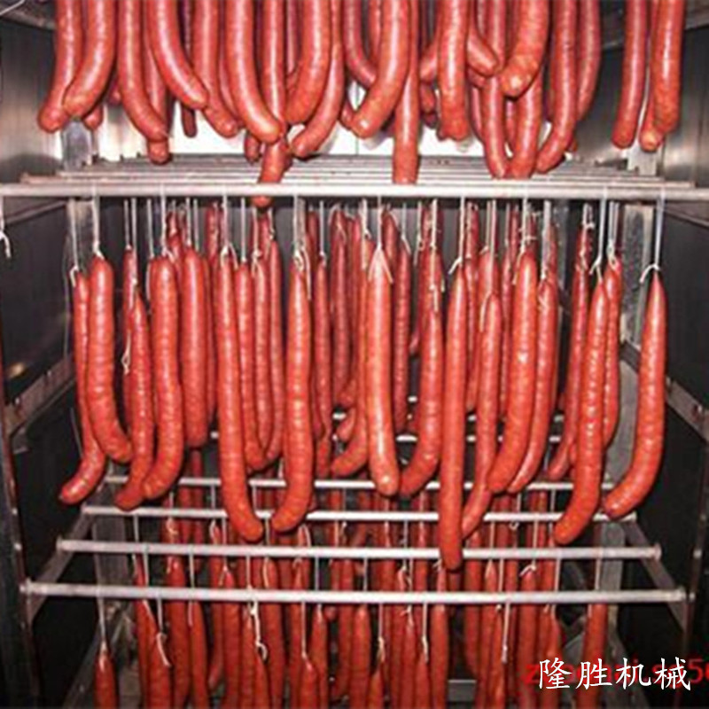 100型多功能驴板肠蒸煮上色炉五香驴肉烟熏炉设备驴肉干不锈钢