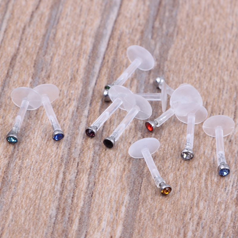 Mixed Color Stainless Steel Lip Nail Piercing Jewelry 10 Pack Ear Nail Ear Nail Lip Decoration detail image 7