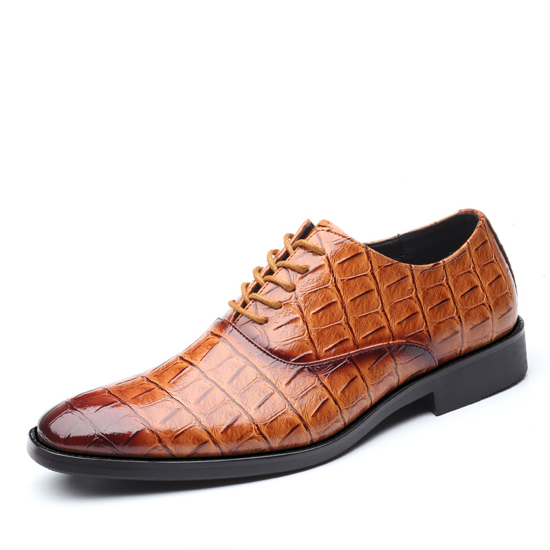 Spring new business casual formal shoes leather shoes men British casual men's shoes_vogvips.com