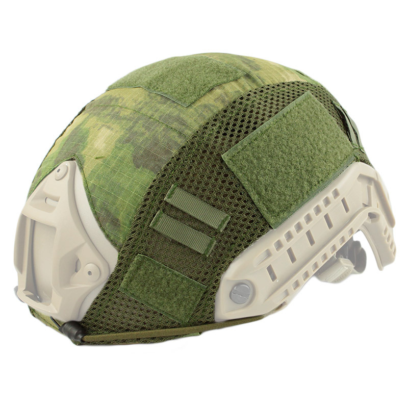 Casco táctico rápido serie casco especial de tela de malla camuflaje casco táctico cubierta Velcro casco de tela