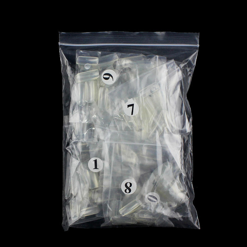 Transparent fake nails for manicure