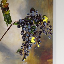 源头好货工厂直销做旧家居装饰摆件蓝色仿真果子浆果野果三叉垂果