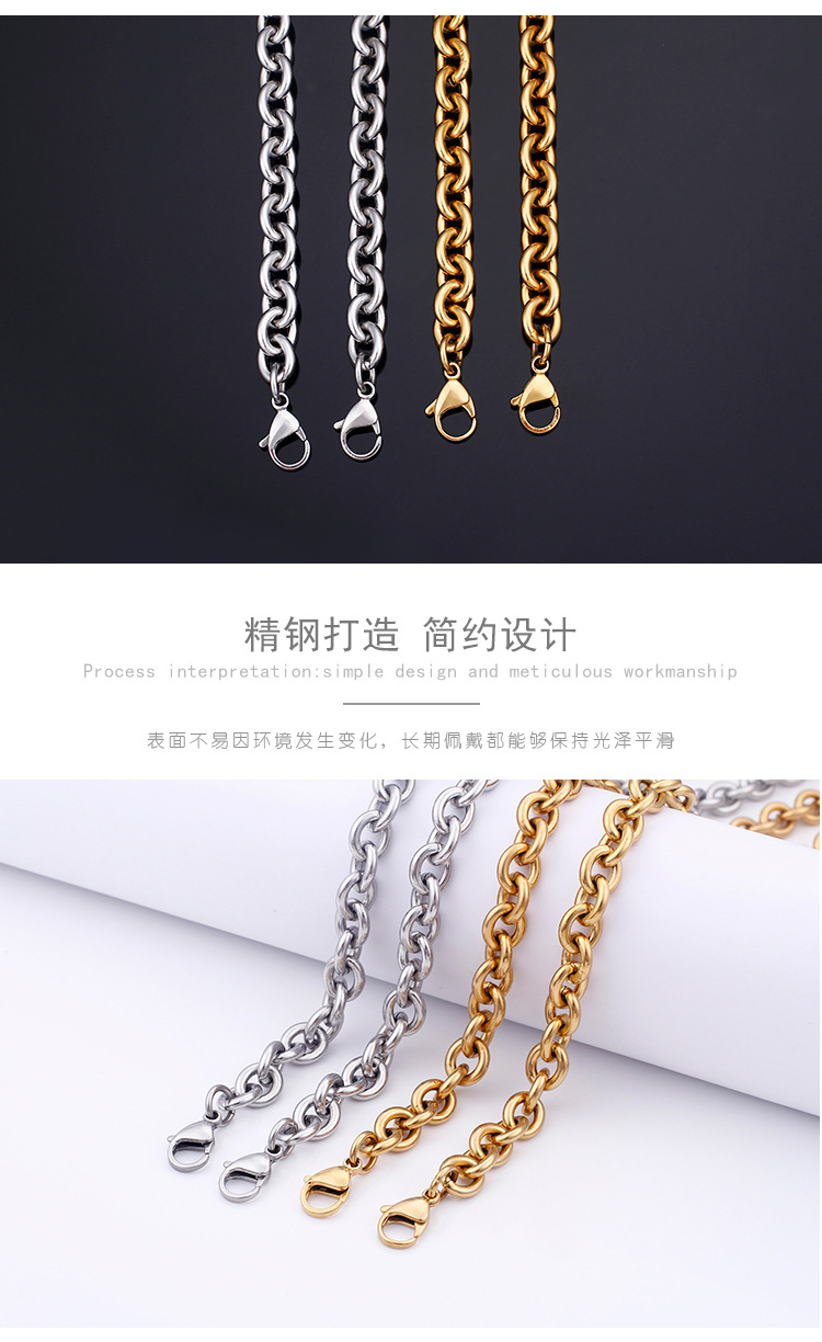 Titanium Steel 18K Gold Plated Fashion Plating Geometric Necklace display picture 5