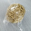 厂家直销金色清洁球 不锈钢铜丝球工业用防静电金色清洁球定制