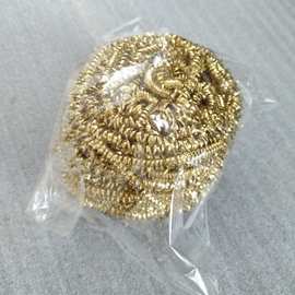 厂家直销金色清洁球 不锈钢铜丝球工业用防静电金色清洁球定制