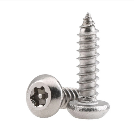 304不锈钢半圆头梅花自攻螺丝钉盘头防盗带柱芯ST2.9ST3.5x3.94.8