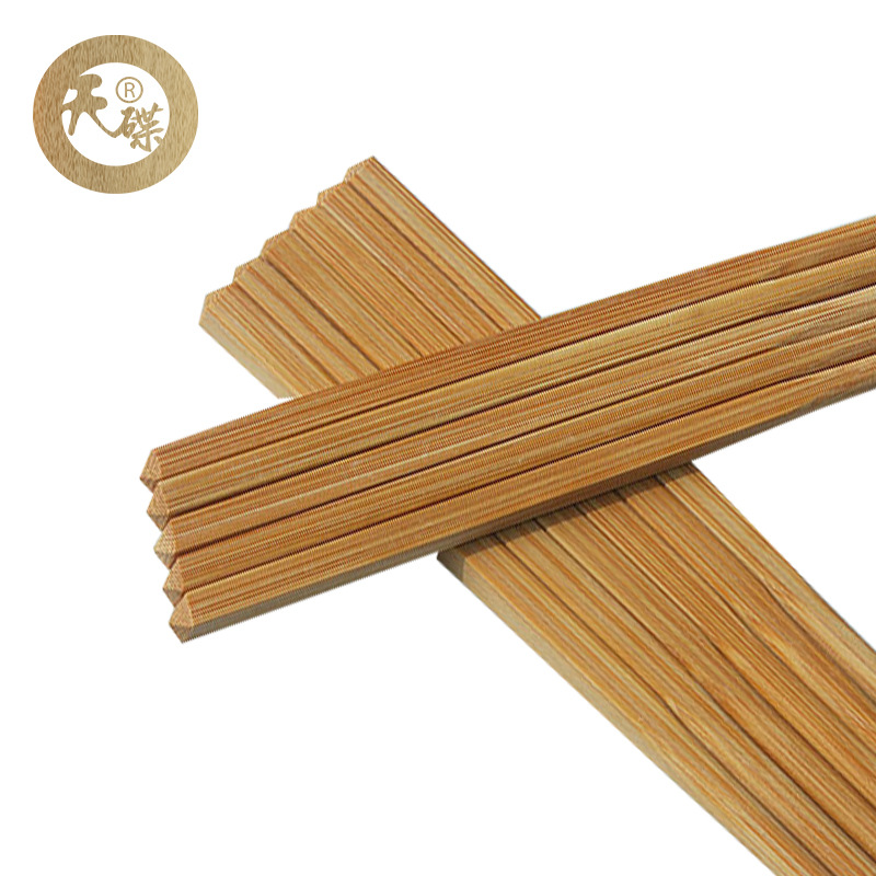 批发老式竹筷方头中华筷子复古商用餐具无漆无蜡厂家直销定制刻字