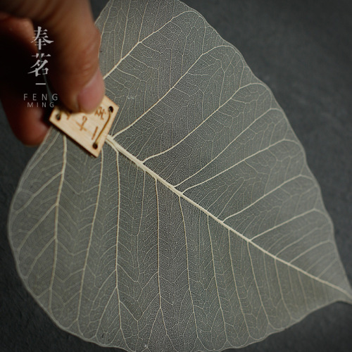 Bodhi leaf tea drain Zen natural leaf filter tea filter tea ceremony accessories filter bookmark