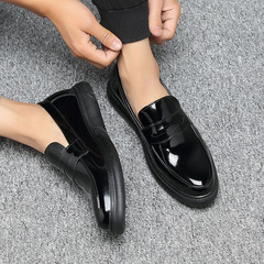 Xinyida Pointed-Toe Leather Shoes for Men | Casual Slip-On Korean-Style Men's Shoes | Fashionable Trendy Footwear | Drop Shipping Available — Model 9202-A