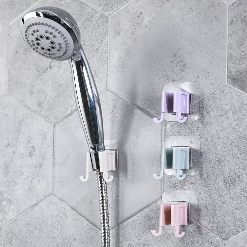 No punch-free fixed shower seat shower head base shower head accessories bathroom shower head support creative storage