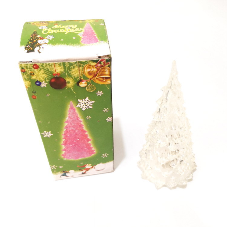 七彩亚克力圣诞树灯