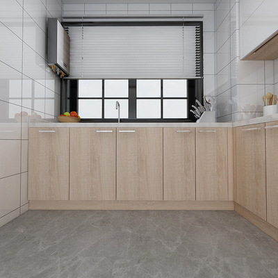 Shanghai Whole cupboard customized modern Simplicity kitchen Renovation Wood Decking Customized environmental protection E0 level