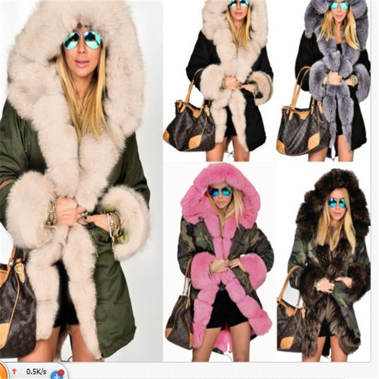 Manteau de laine femme FOURRURE COL FOURRURE - Ref 3416967 Image 1