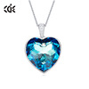 Universal fashionable necklace, crystal, Korean style, silver 925 sample, simple and elegant design, wholesale