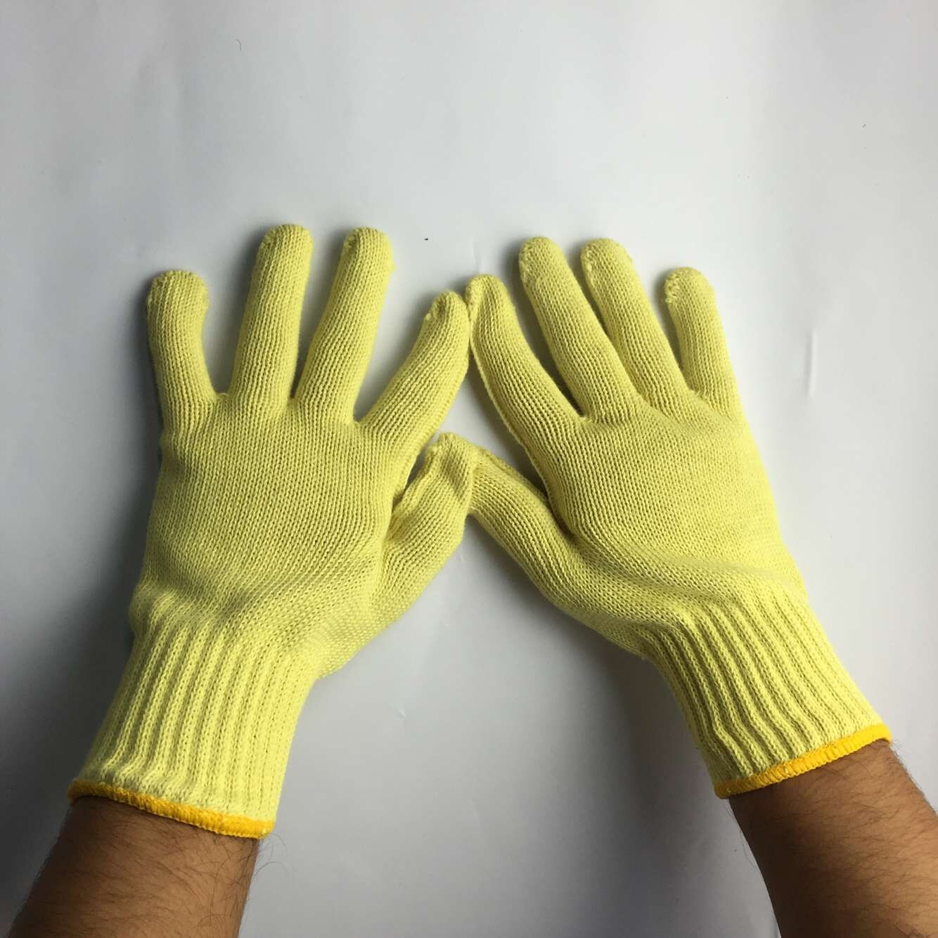 Factory direct supply high temperature resistant and cut resistant Grade 5 gloves aramid 1414 glass repair factory safety work protective gloves