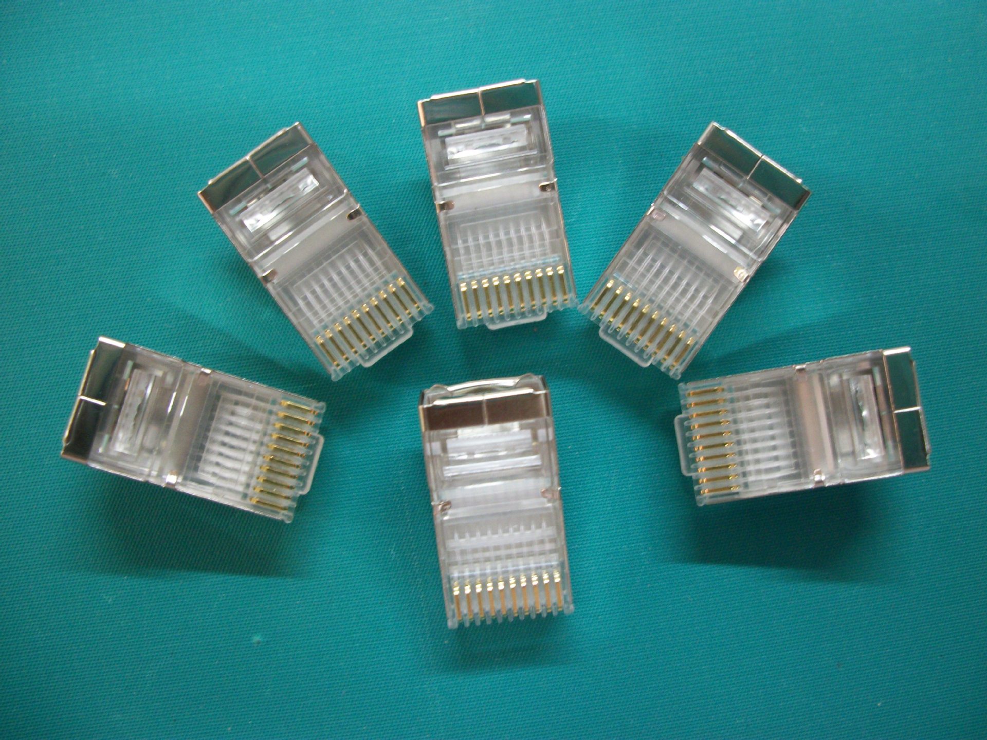 供应屏蔽水晶头RJ45 RJ50 网络水晶头 金属屏蔽8芯RJ45电脑连接头