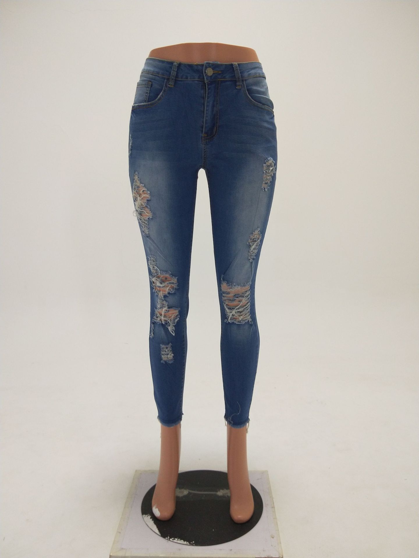 Sexy Ripped Slim Jeans Pants Wholesale Denim Pants LoveyouWholesale