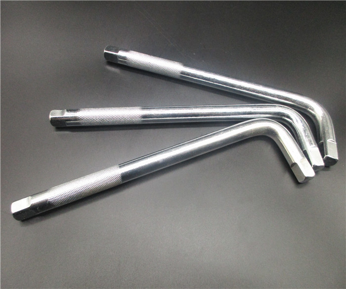 源头厂家弯杆套筒扳手1/2寸L形扳手套筒10寸长滑行接杆加长印花弯