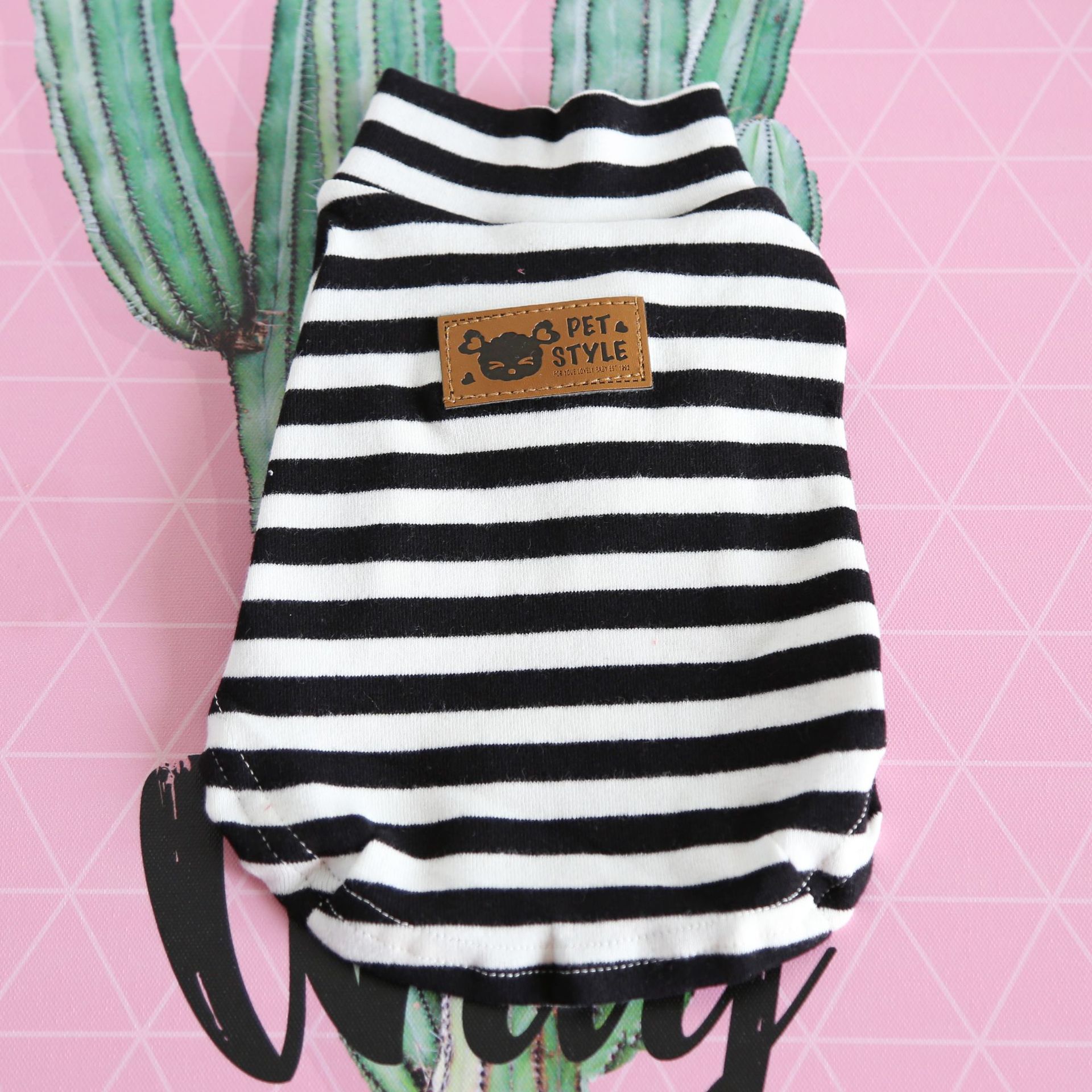 七色宽条纹打底衫