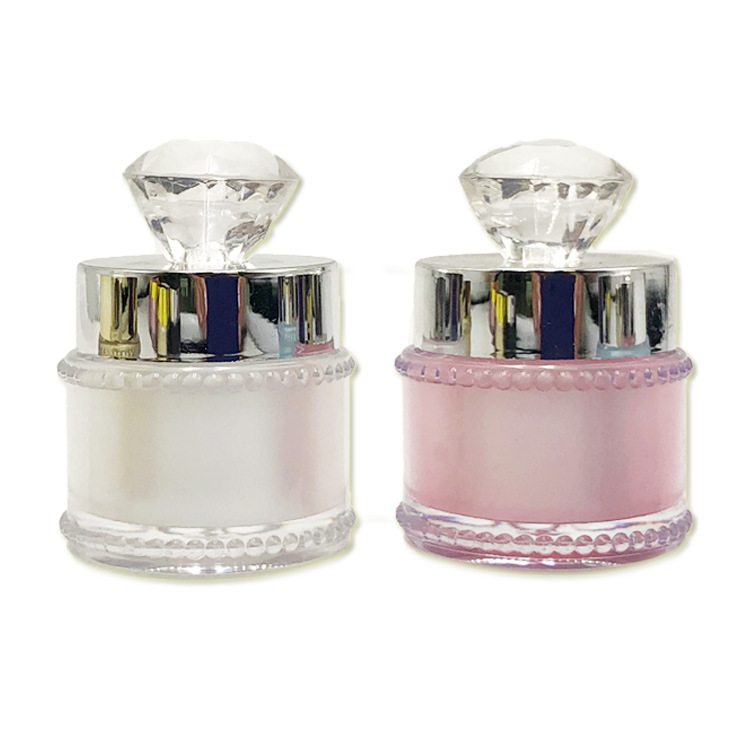 化妆品瓶子现货高端10g5g亚克力膏霜瓶面钻石分装塑料 甲油胶瓶子