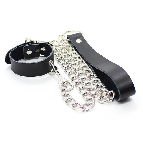 Sexy adult products penis ring cowhide JJ ring set ring men's equipment dog leash traction penis ring alternative toys