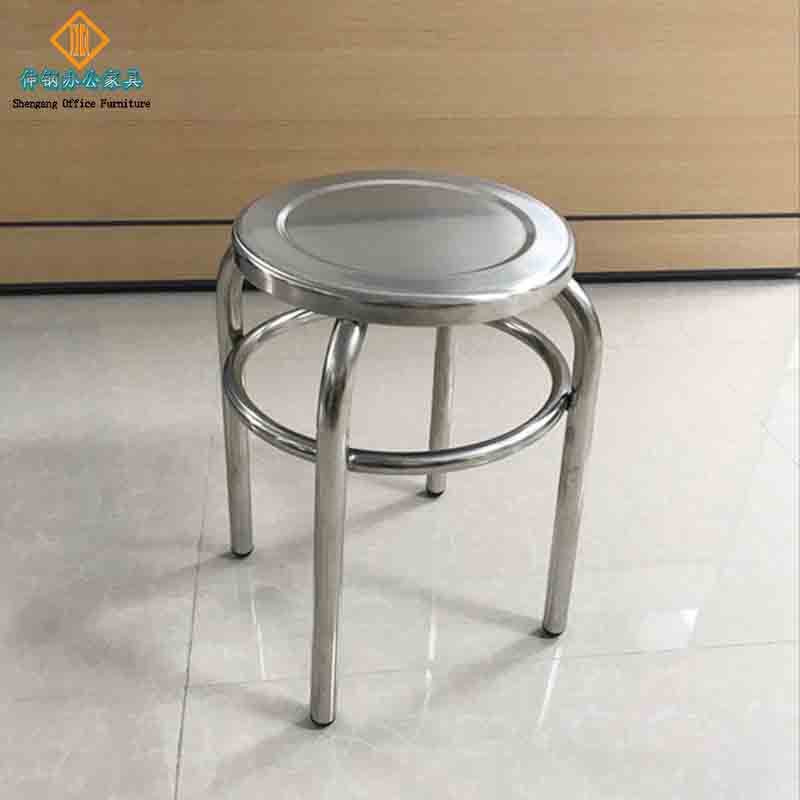 不锈钢圓凳 职员工作培训洽谈加厚固定凳东莞深圳办公家具可定制|ru