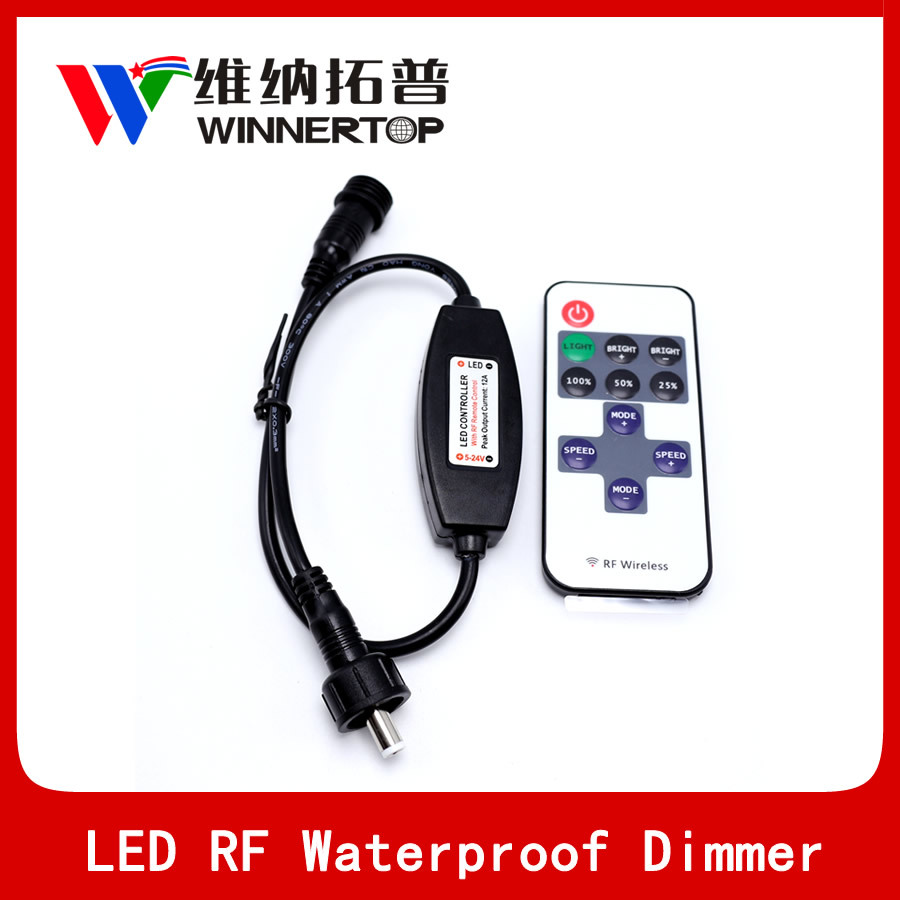 跨境外贸11键户外防水led控制器12V 单色灯带灯串灯具 RF调光器