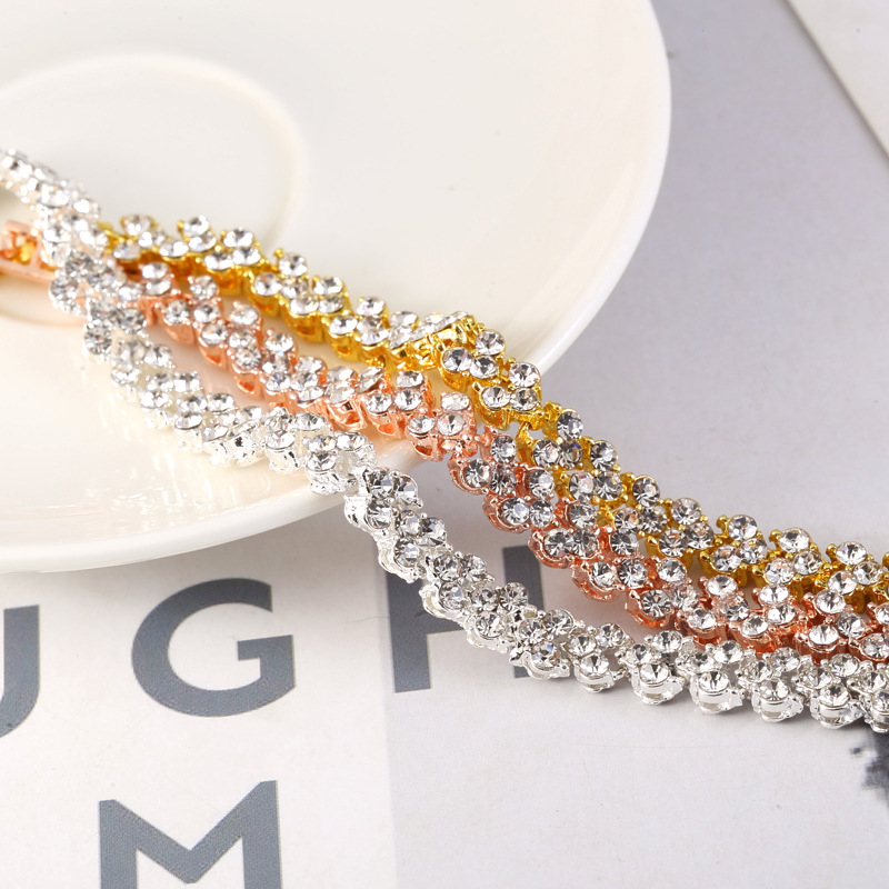 Bracelet plein de diamants multicolores en cristal rtropicture4