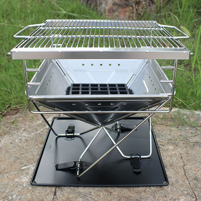 medium , please 304 Stainless steel fold barbecue grill outdoors fold Oven outdoors Stove Brazier the republic of korea Oven Grill