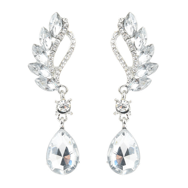 Elegant trend earrings drop-shaped