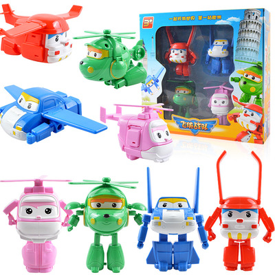 厂家直销超级变形机器人玩具 飞侠战队变形飞机大礼盒玩具热卖|ms